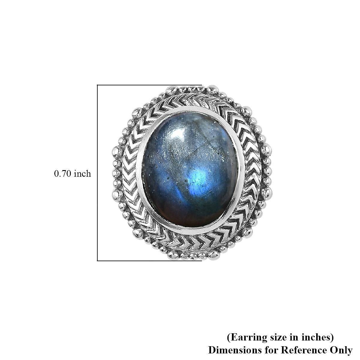 Malagasy Labradorite Solitaire Stud Earrings in ION Plated Copper 7.75 ctw