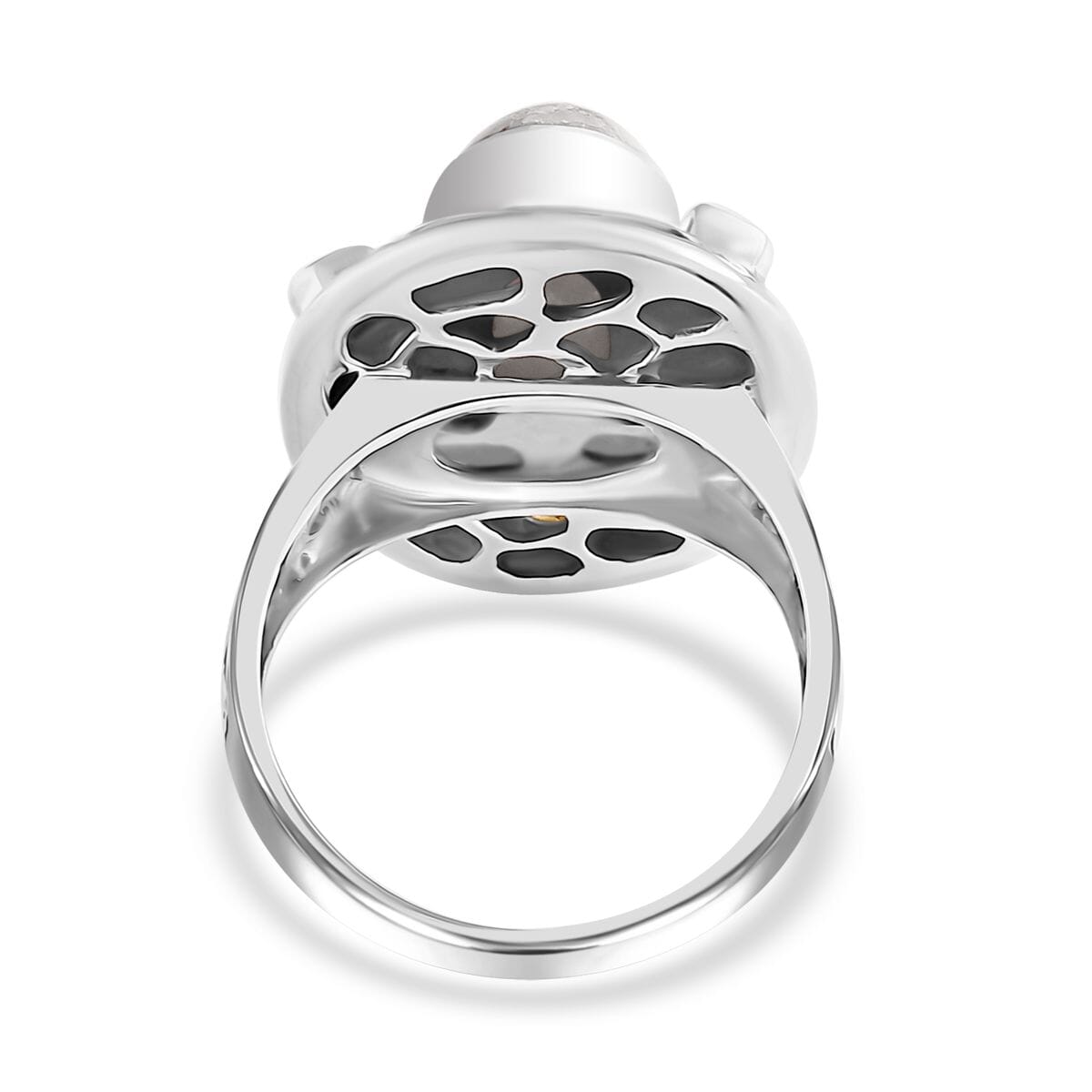 Bali Legacy Kuisa Rainbow Moonstone and Multi Gemstone 8.75 ctw Moonlit Majesty Ring in Sterling Silver (Size 6.0) image number 4