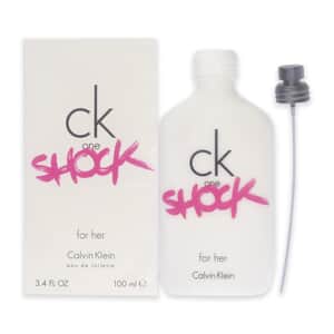 CK One Shock For Her Eau De Toilette 3.4 Oz, Long Lasting Fragrance EDT Spray For Women, Gift For Her