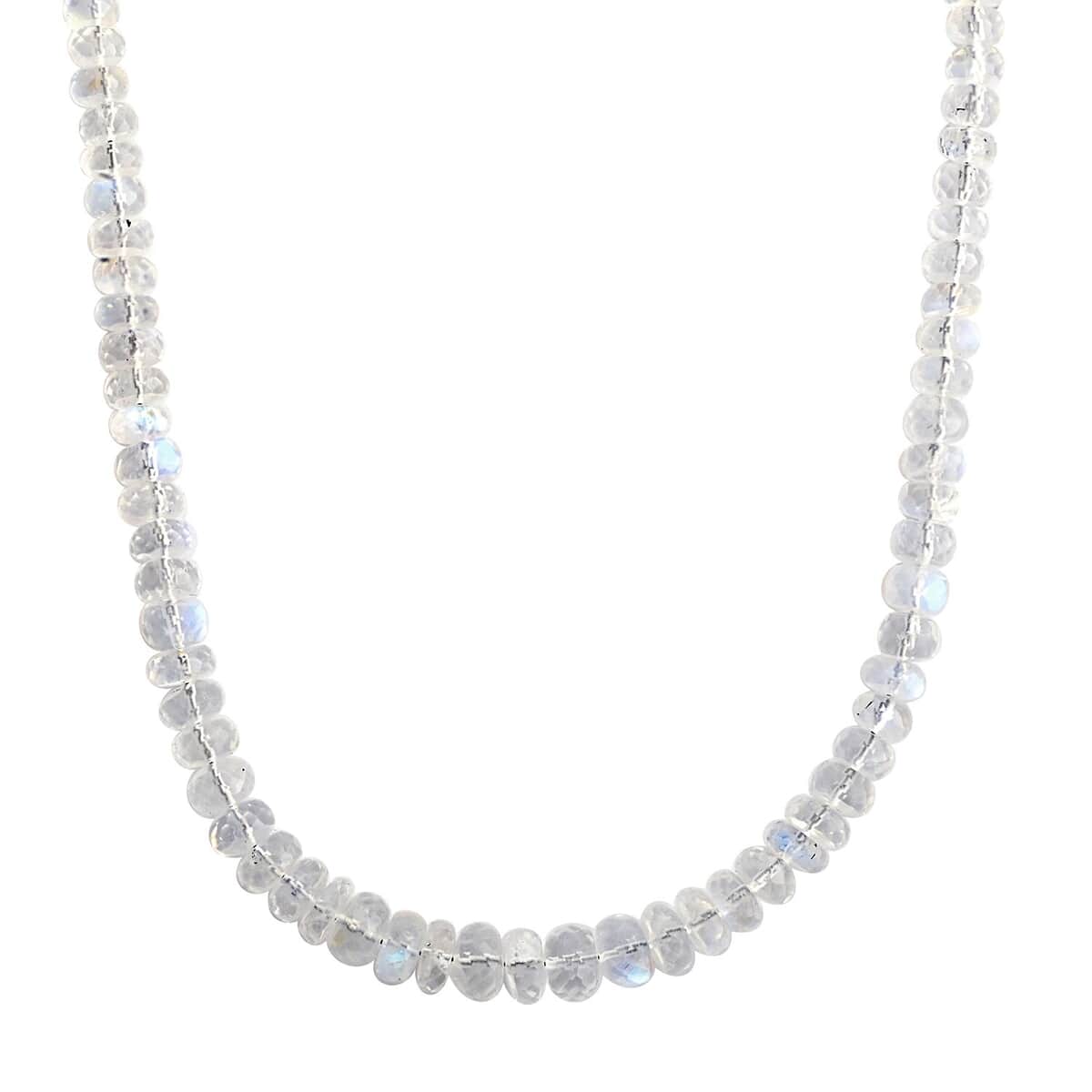 Certified & Appraised Iliana 18K Yellow Gold AAA Rainbow Moonstone Beaded Necklace 20 Inches 105.00 ctw image number 0