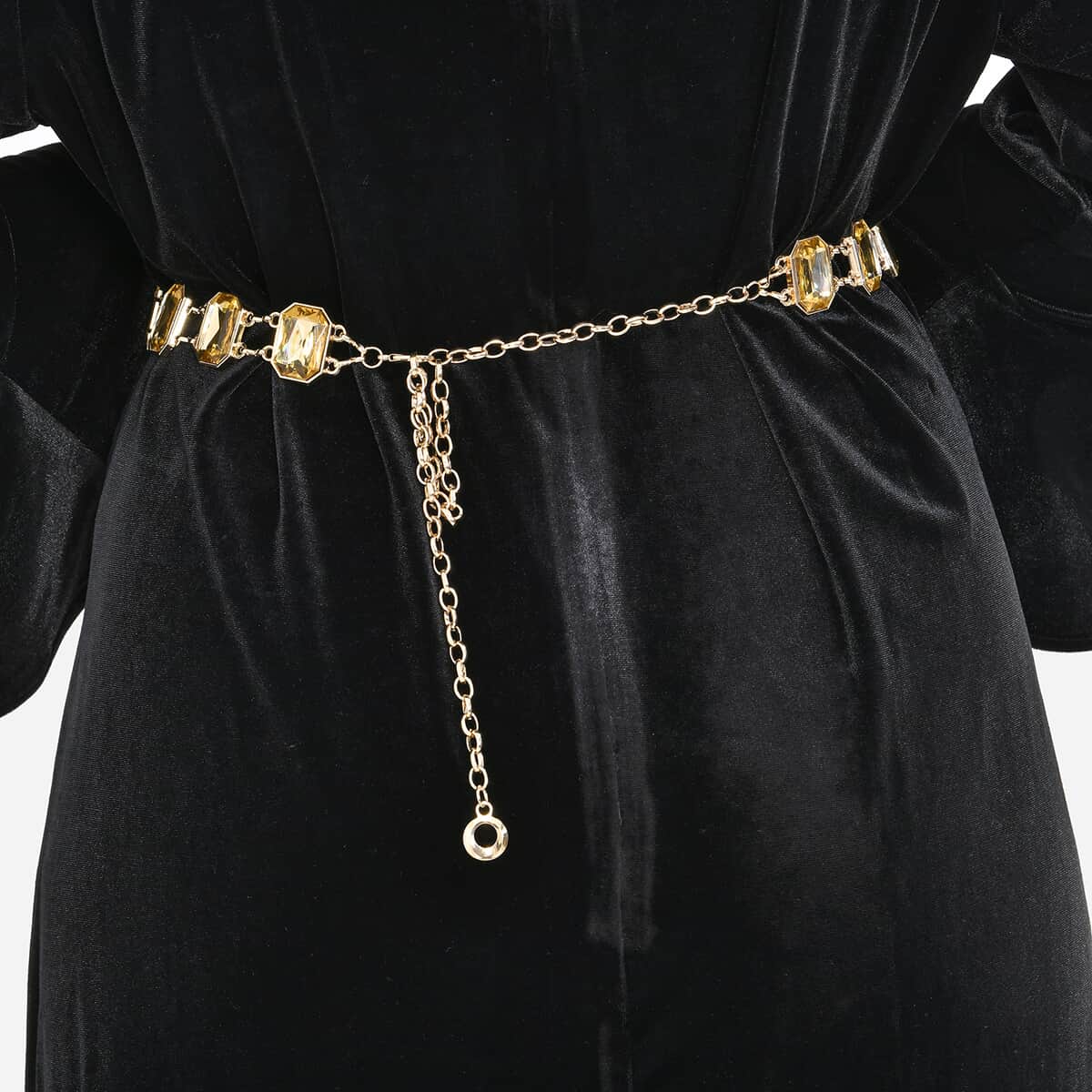 Women Concho Chain-Link Belt in Goldtone (39") image number 2