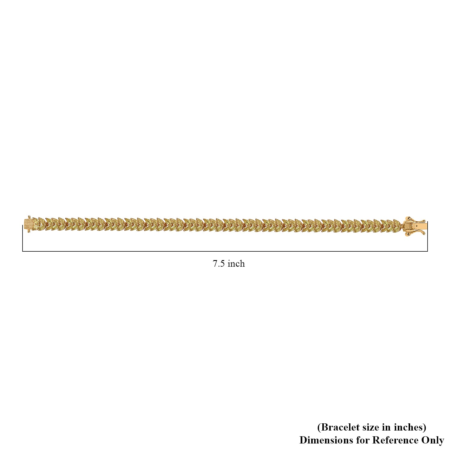 D'Joy Premium Sava Sphene Bracelet in Vermeil Yellow Gold Over Sterling Silver (6.50 In) 10.50 ctw