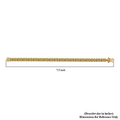 D'Joy Premium Sava Sphene Bracelet in Vermeil Yellow Gold Over Sterling Silver (6.50 In) 10.50 ctw
