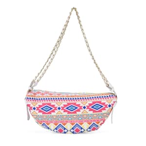 Multi Color Pattern Crossbody Bag with Shoulder Strap