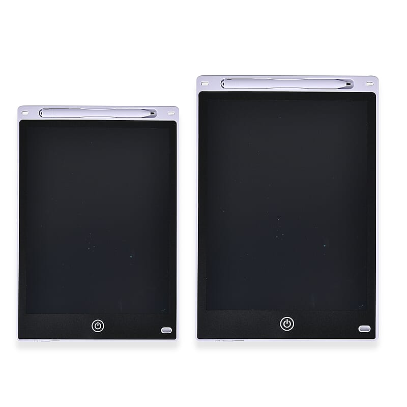 White Set of 2 Writing Boards with Color Pen (12 & 10 In)