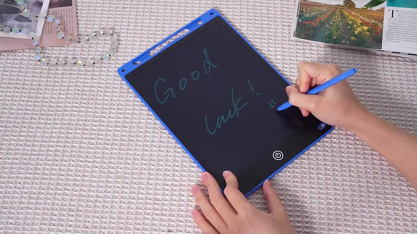 2pcs Writing Tablet (12“ and 10") with Color Pen - White