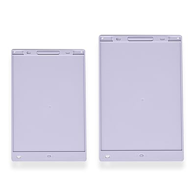 White Set of 2 Writing Boards with Color Pen (12 & 10 In)