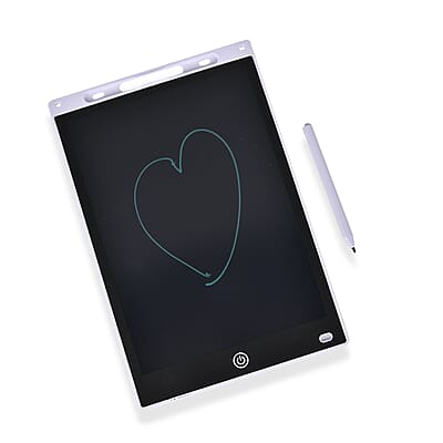 White Set of 2 Writing Boards with Color Pen (12 & 10 In)