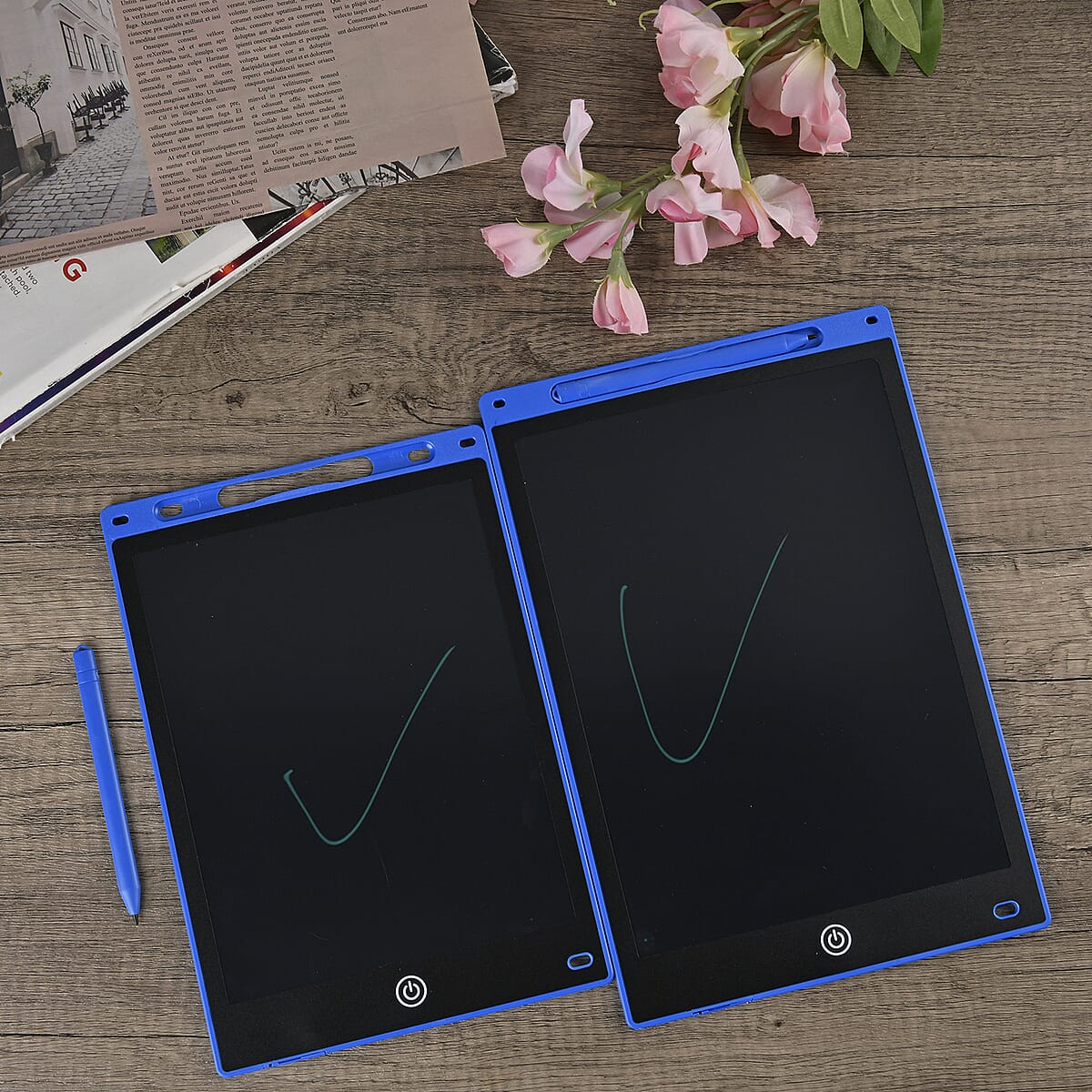 Blue Set of 2 Writing Boards with Color Pen (12 & 10 In) image number 1
