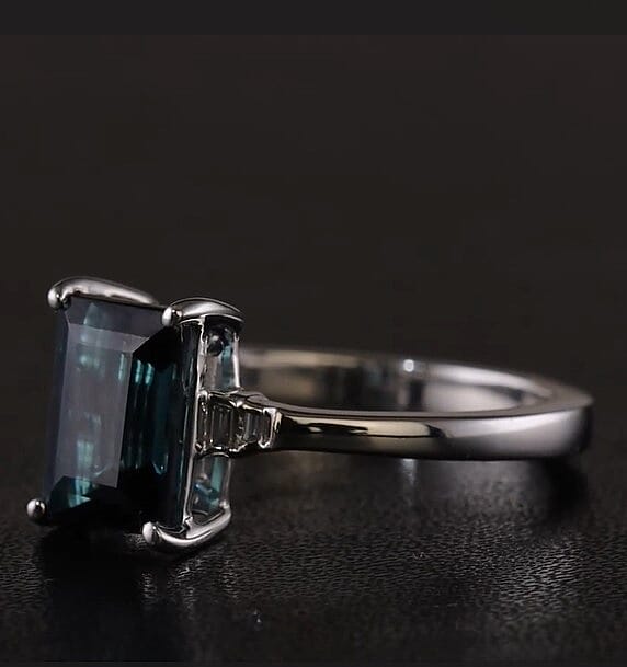 Rhapsody 950 Platinum AAA Monte Belo Indicolite, Diamond (E-F, VS2) Ring (Size 10.0) 2.85 ctw