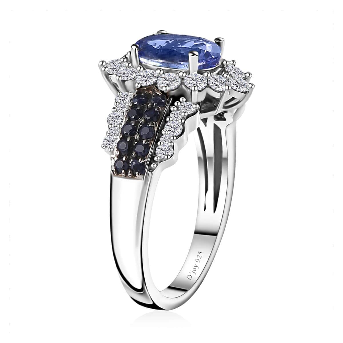 Buy Tanzanite, Multi Gemstone Sunrays Ring in Platinum Over 