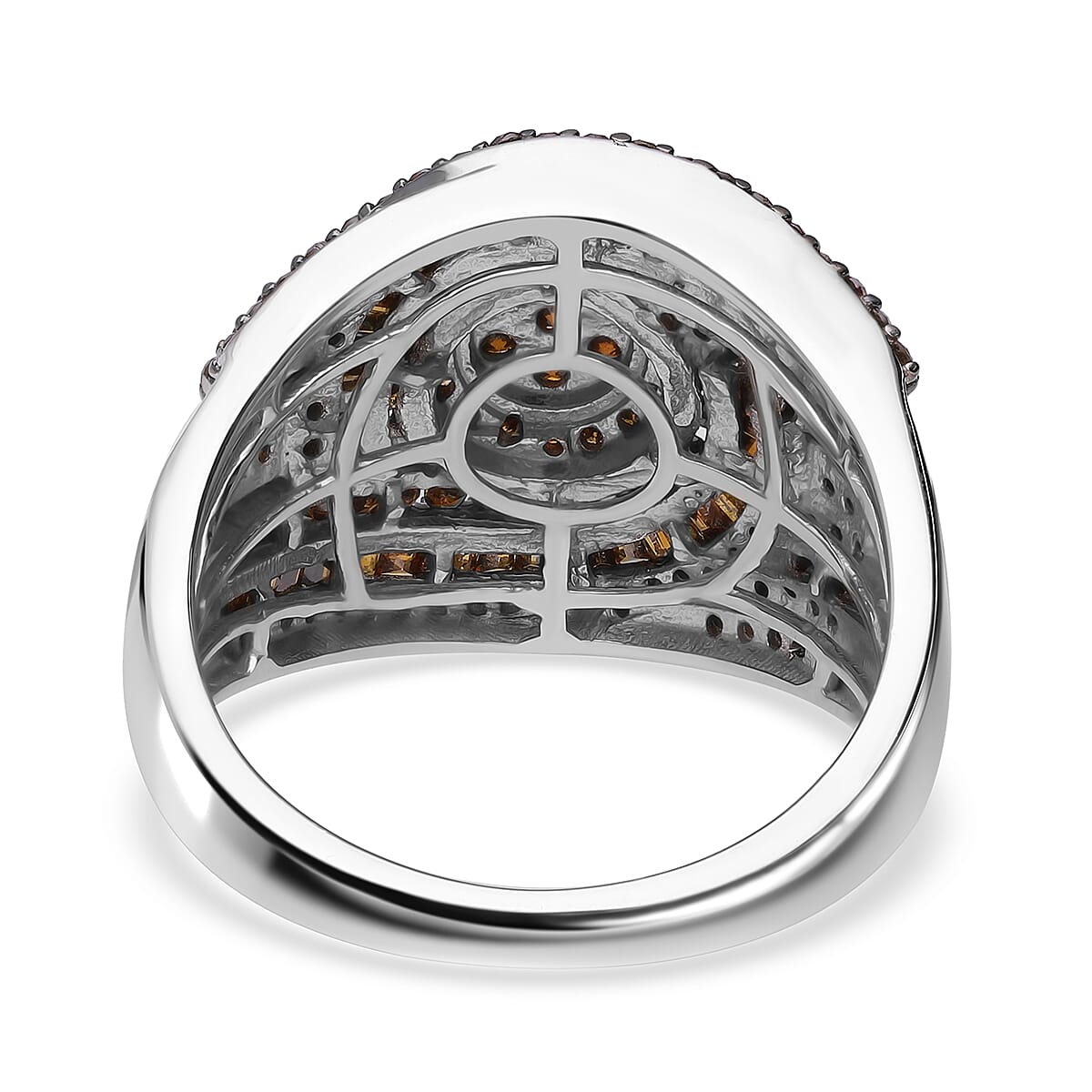 Red Diamond Ring in Platinum Over Sterling Silver (Size 8.0) 1.50 ctw image number 2