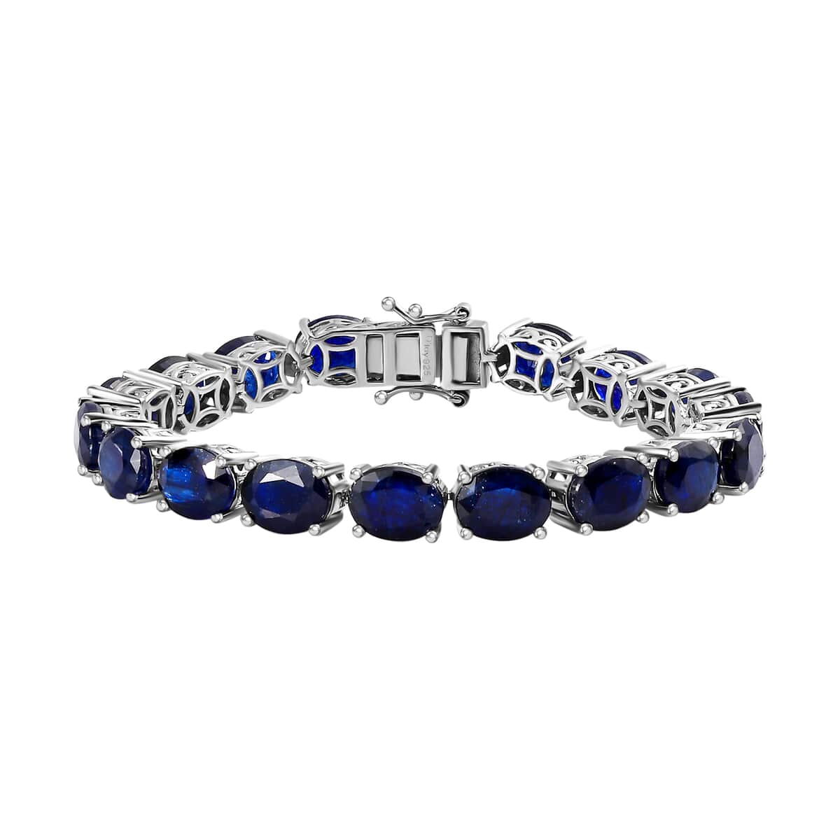 Masoala Sapphire (D) 47.65 ctw Tennis Bracelet in Platinum Over Sterling Silver (6.50 In) image number 0