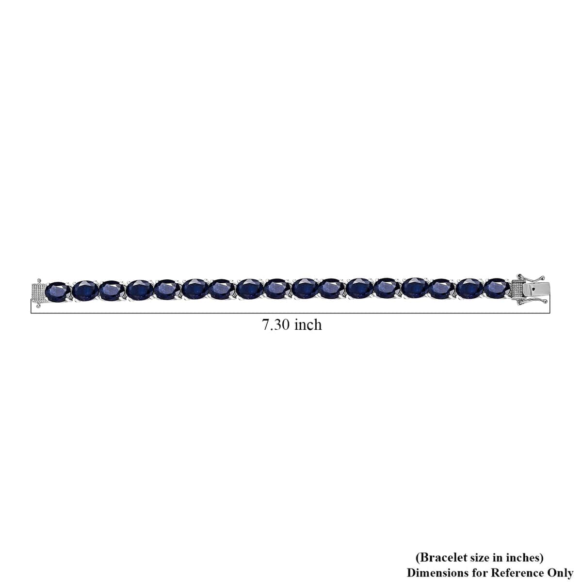 Masoala Sapphire (D) 47.65 ctw Tennis Bracelet in Platinum Over Sterling Silver (6.50 In) image number 4