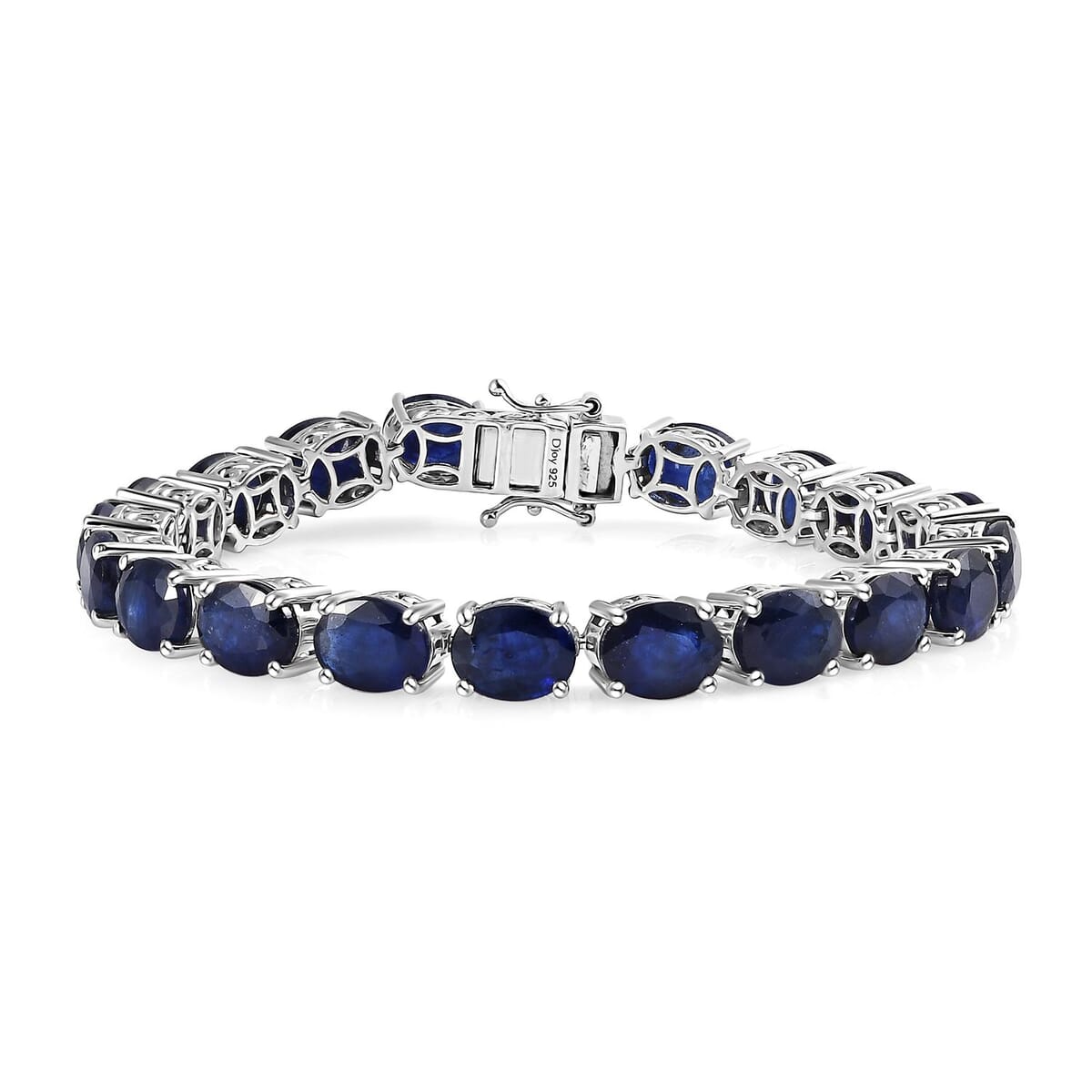 Masoala Sapphire (D) 53.50 ctw Tennis Bracelet in Platinum Over Sterling Silver (7.25 In) image number 0