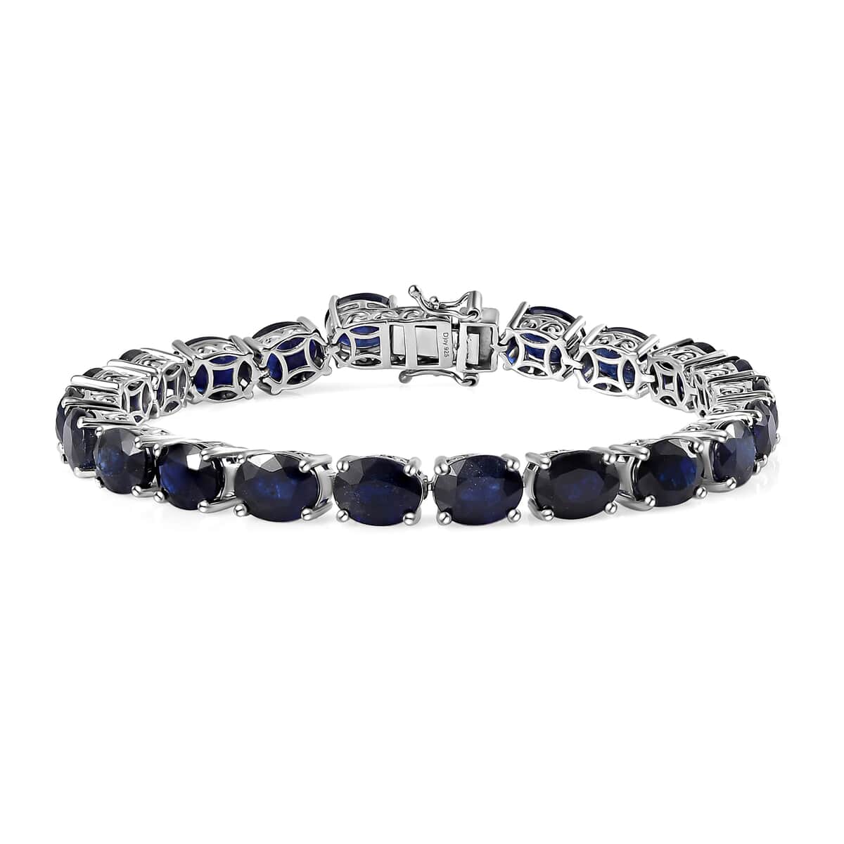 Masoala Sapphire (D) 58.75 ctw Tennis Bracelet in Platinum Over Sterling Silver (8.00 In) image number 0