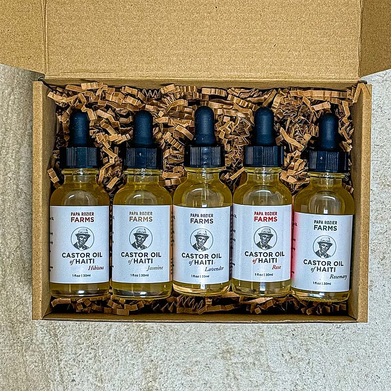 Papa Rozier Farms Set of 5 Floral Castor Oil Flights (1 oz)