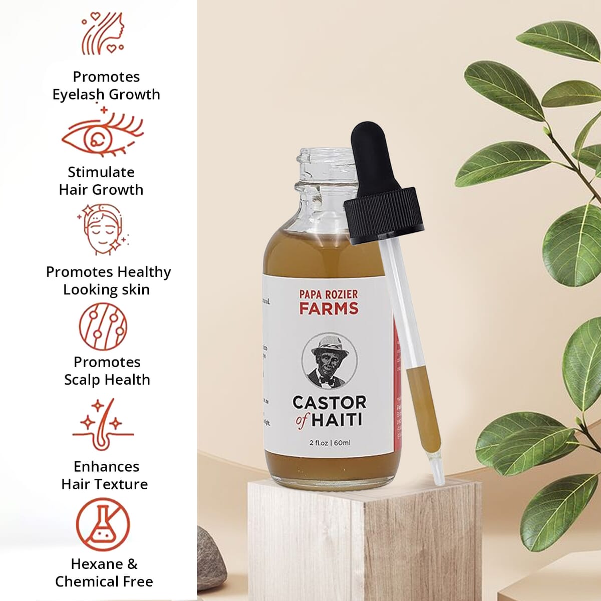 Papa Rozier Farms Set of 5 Floral Castor Oil Flights (1 oz) image number 2