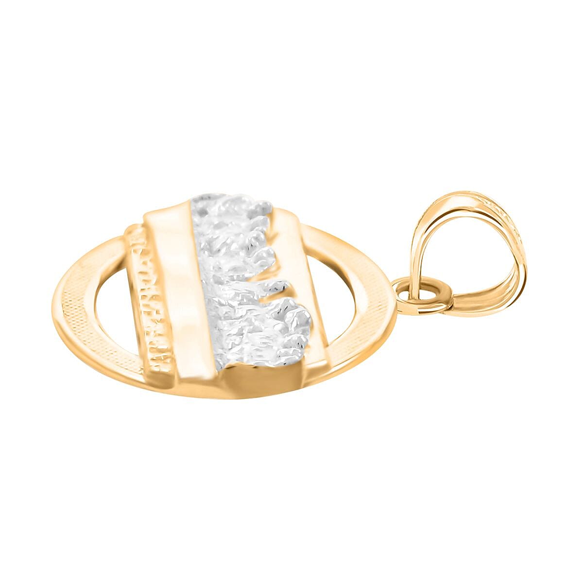 Made in America 10K Yellow and White Gold Last Supper Pendant without Chain 0.90 Grams image number 3