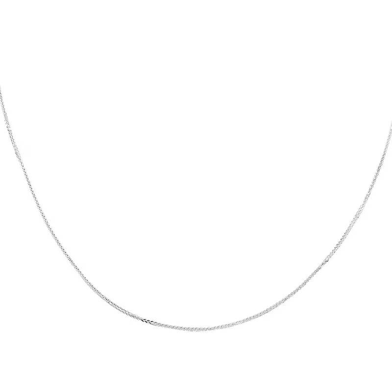 Wheat Chain Necklace in Sterling Silver 24 Inches 3.20 Grams