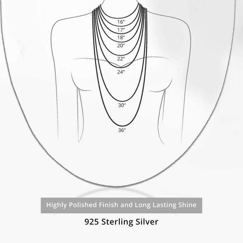 Wheat Chain Necklace in Sterling Silver 24 Inches 3.20 Grams