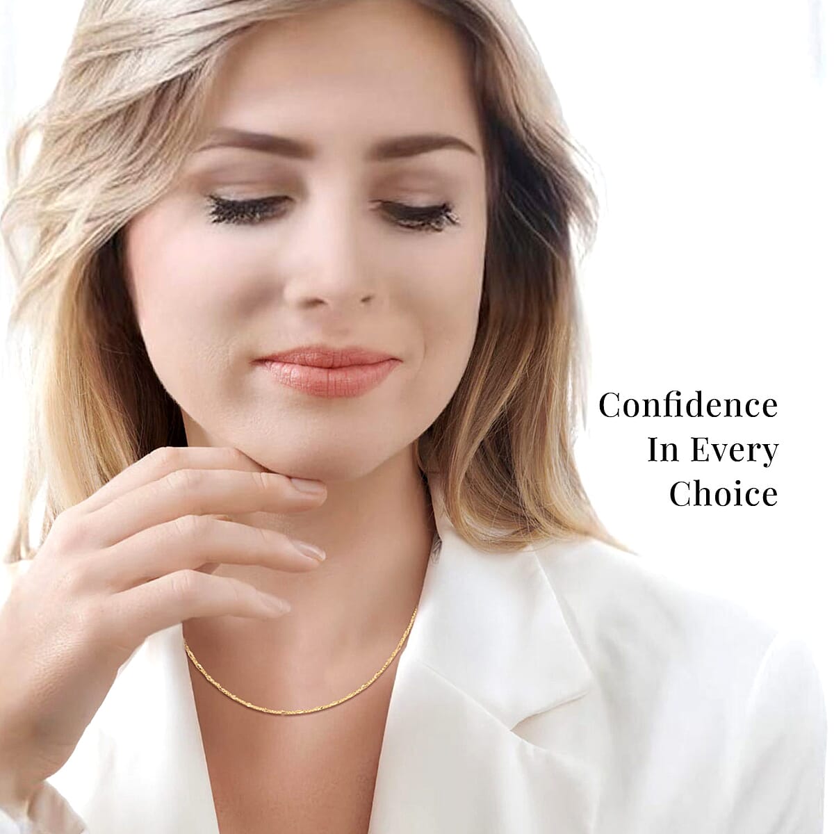 Adjustable Figaro Chain Necklace in 14K Yellow Gold Over Sterling Silver 24 Inches 2.90 Grams image number 1