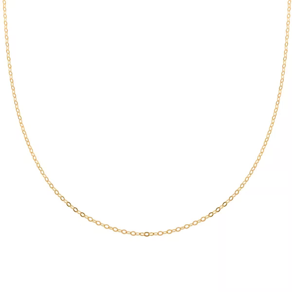 Chain Necklace in 14K Yellow Gold Over Sterling Silver 24 Inches 2.80 Grams image number 0