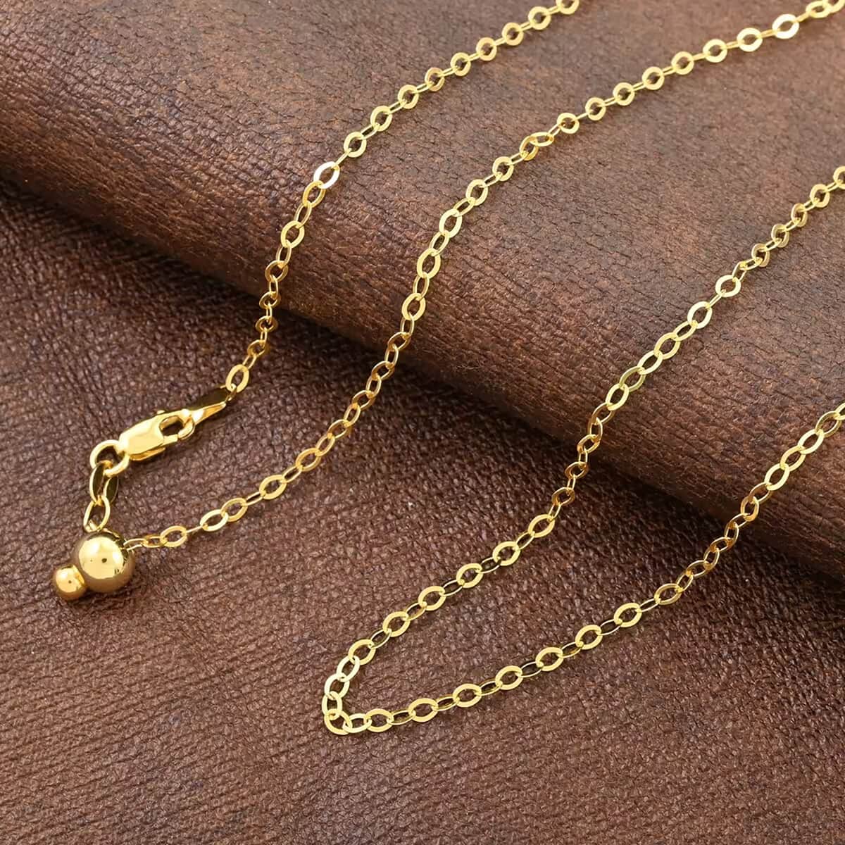 Chain Necklace in 14K Yellow Gold Over Sterling Silver 24 Inches 2.80 Grams image number 5