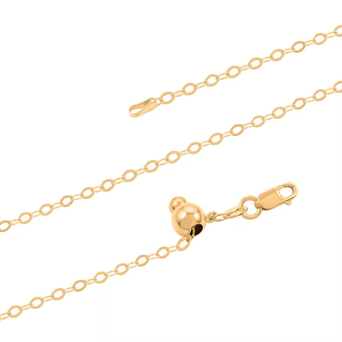 Chain Necklace in 14K Yellow Gold Over Sterling Silver 24 Inches 2.80 Grams image number 6