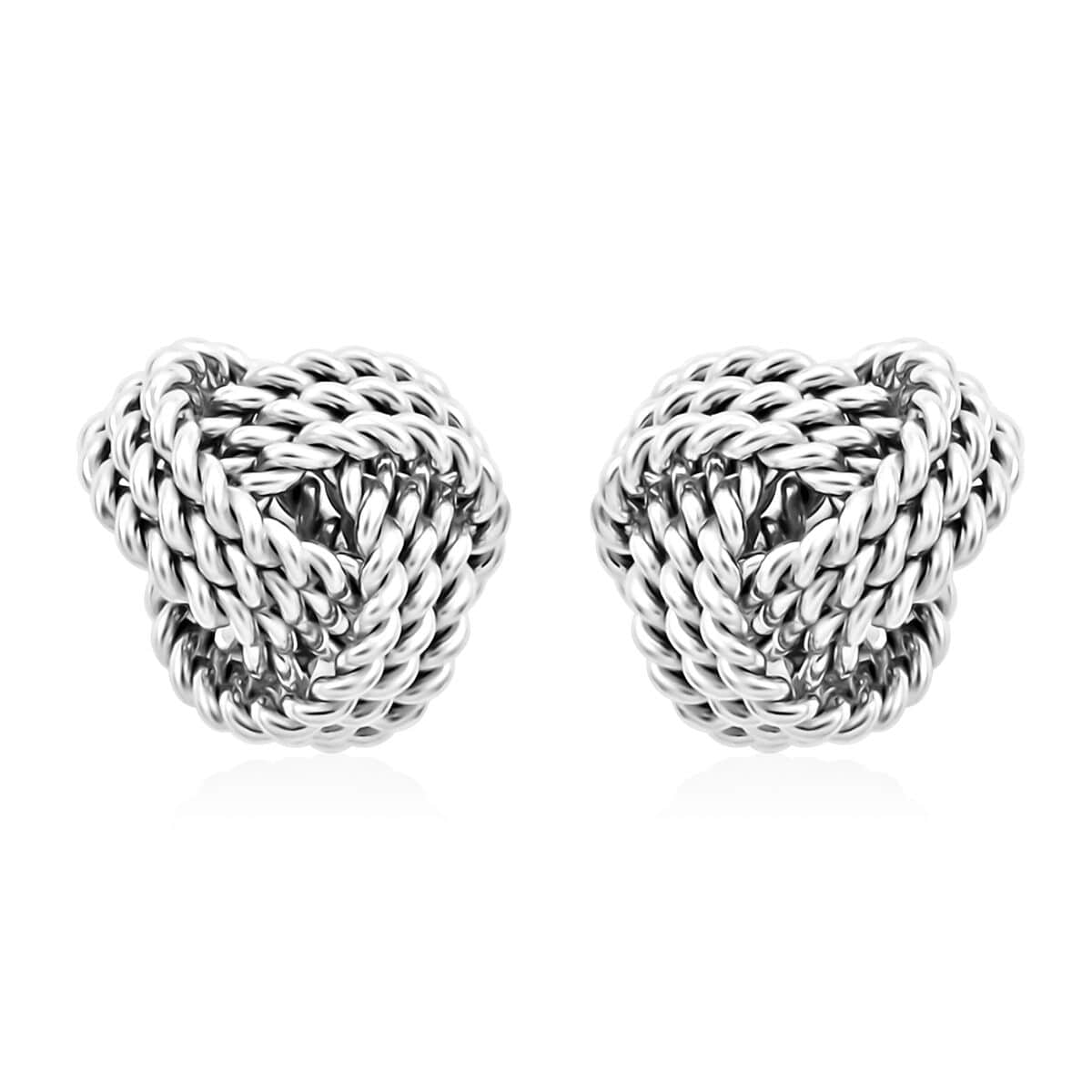 Sterling Silver Love Knot Earrings 2.40 Grams image number 0