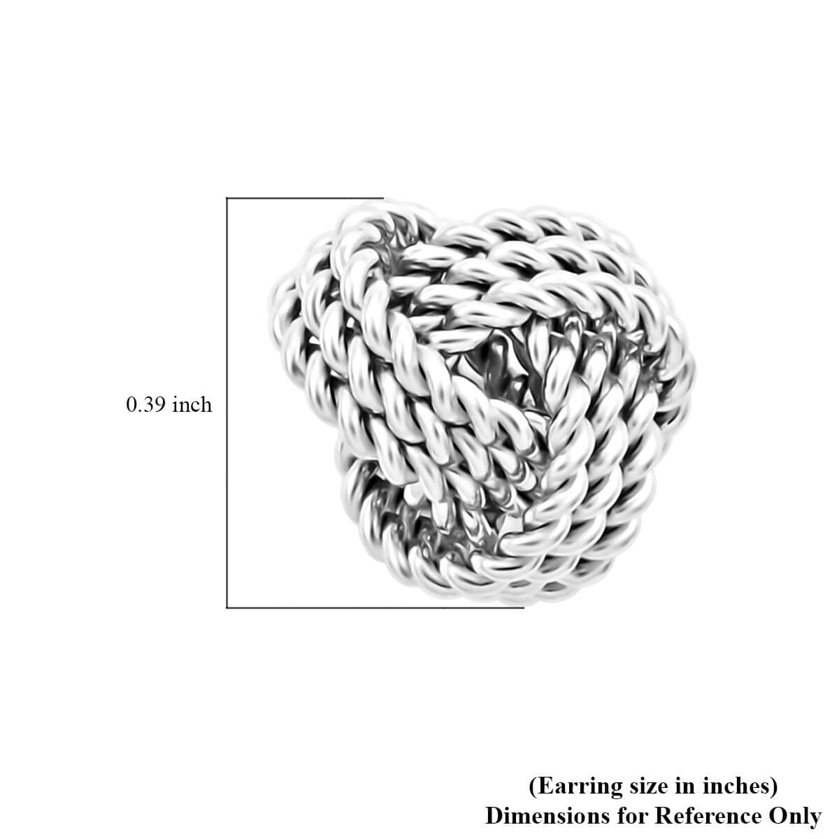 Sterling Silver Love Knot Earrings 2.40 Grams image number 4