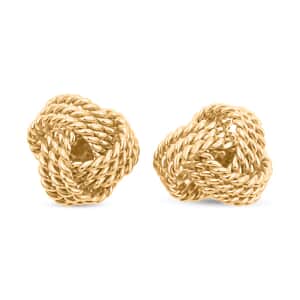 14K Yellow Gold Over Sterling Silver Love Knot Earrings 2.40 Grams