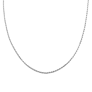 Italian Sterling Silver Rope Chain Necklace 22 Inches 7.5 Grams