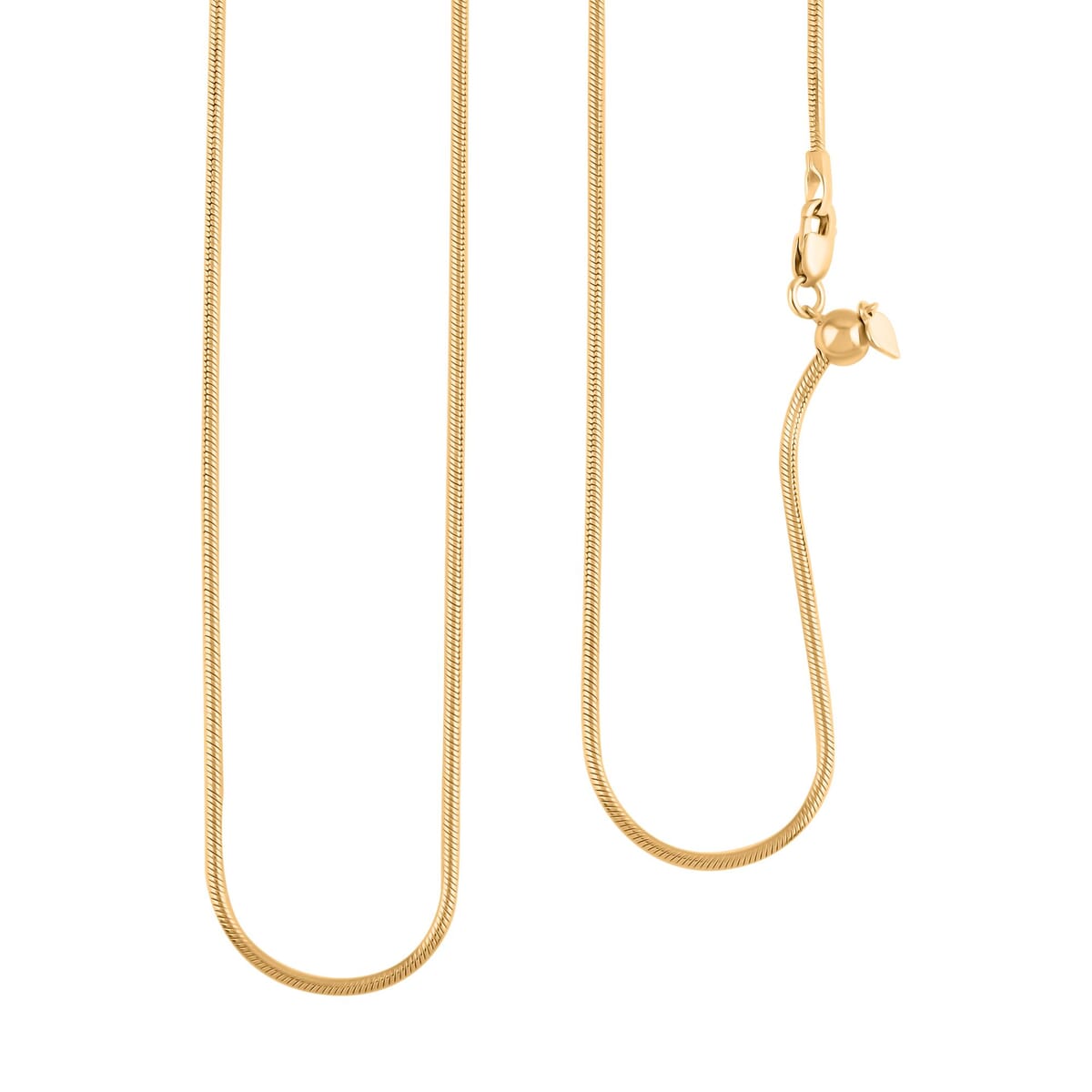 Snake Chain Necklace in 14K Yellow Gold Over Sterling Silver 10.9 Grams 24 Inches image number 0