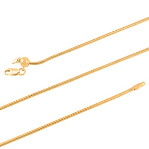 Snake Chain Necklace in 14K Yellow Gold Over Sterling Silver 10.9 Grams 24 Inches