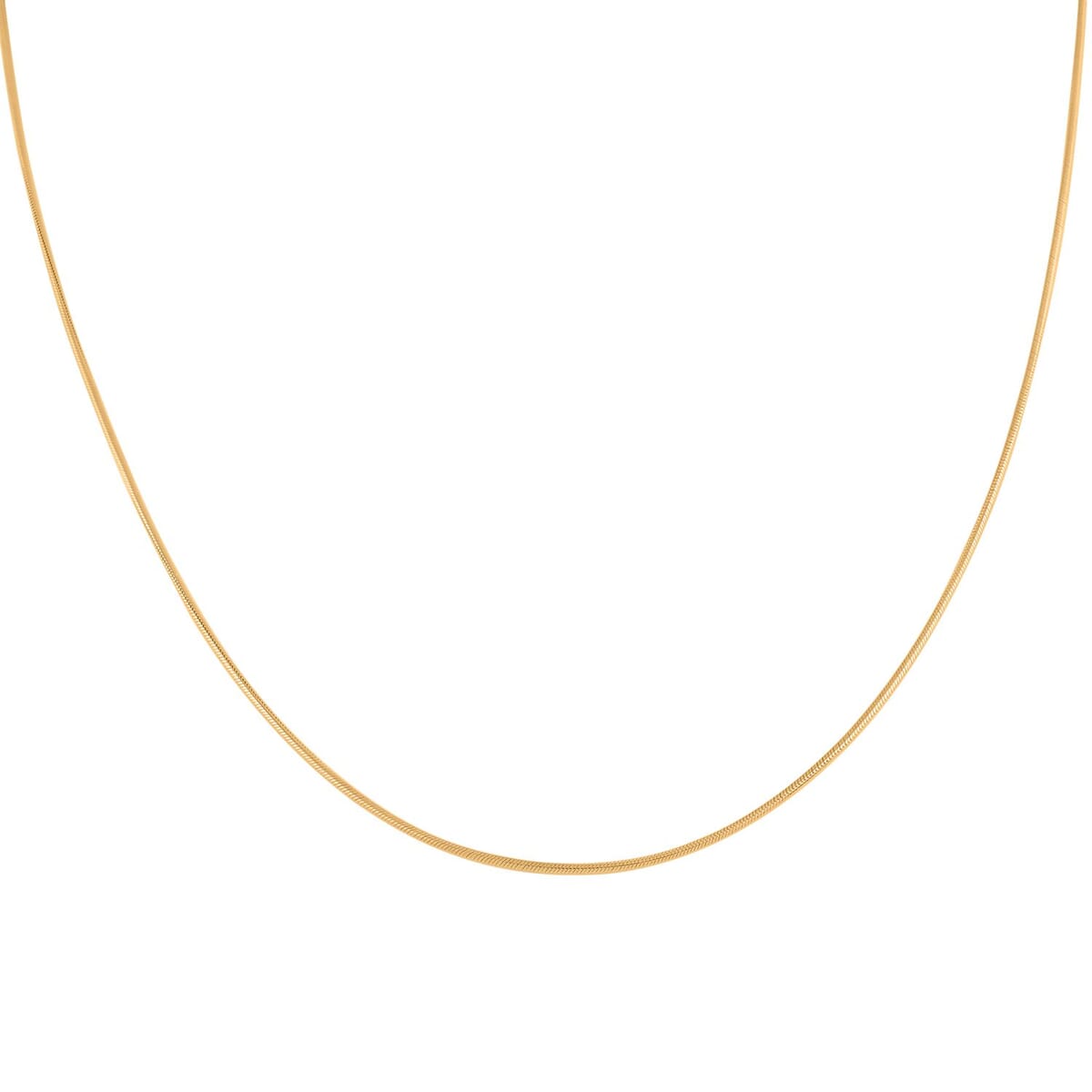 Snake Chain Necklace in 14K Yellow Gold Over Sterling Silver 10.9 Grams 24 Inches image number 3