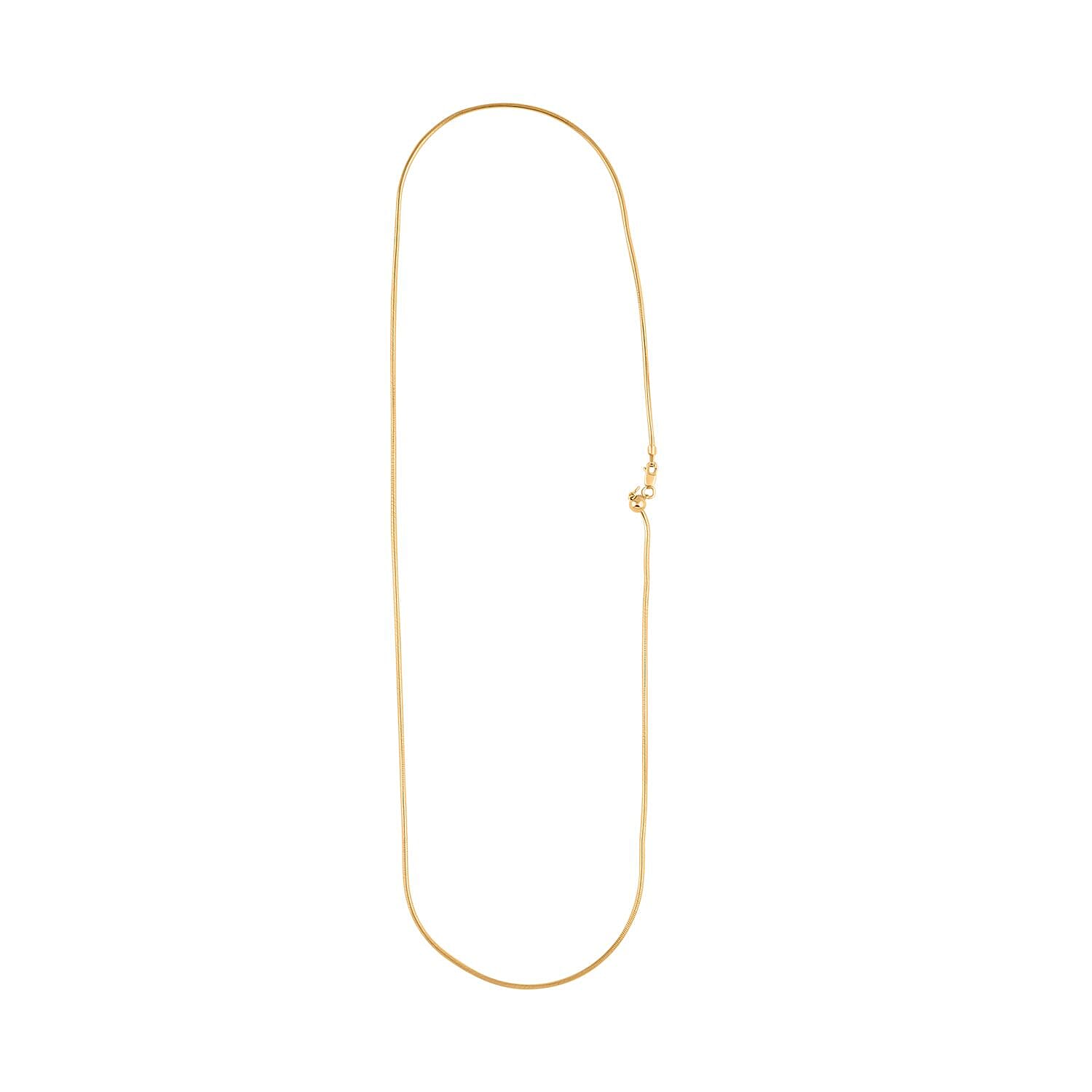 Snake Chain Necklace in 14K Yellow Gold Over Sterling Silver 10.9 Grams 24 Inches
