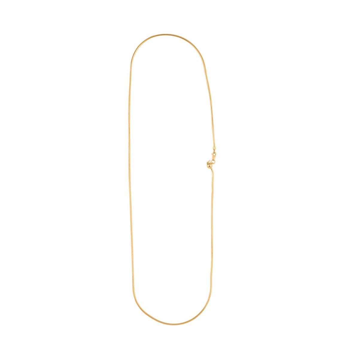 Snake Chain Necklace in 14K Yellow Gold Over Sterling Silver 10.9 Grams 24 Inches image number 4
