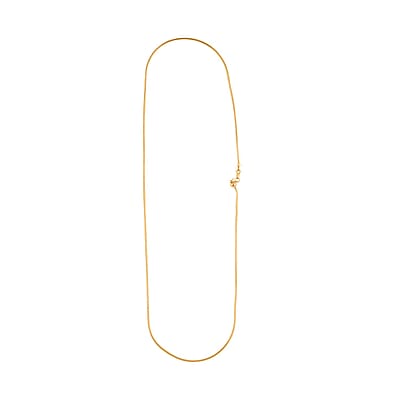 Snake Chain Necklace in 14K Yellow Gold Over Sterling Silver 10.9 Grams 24 Inches
