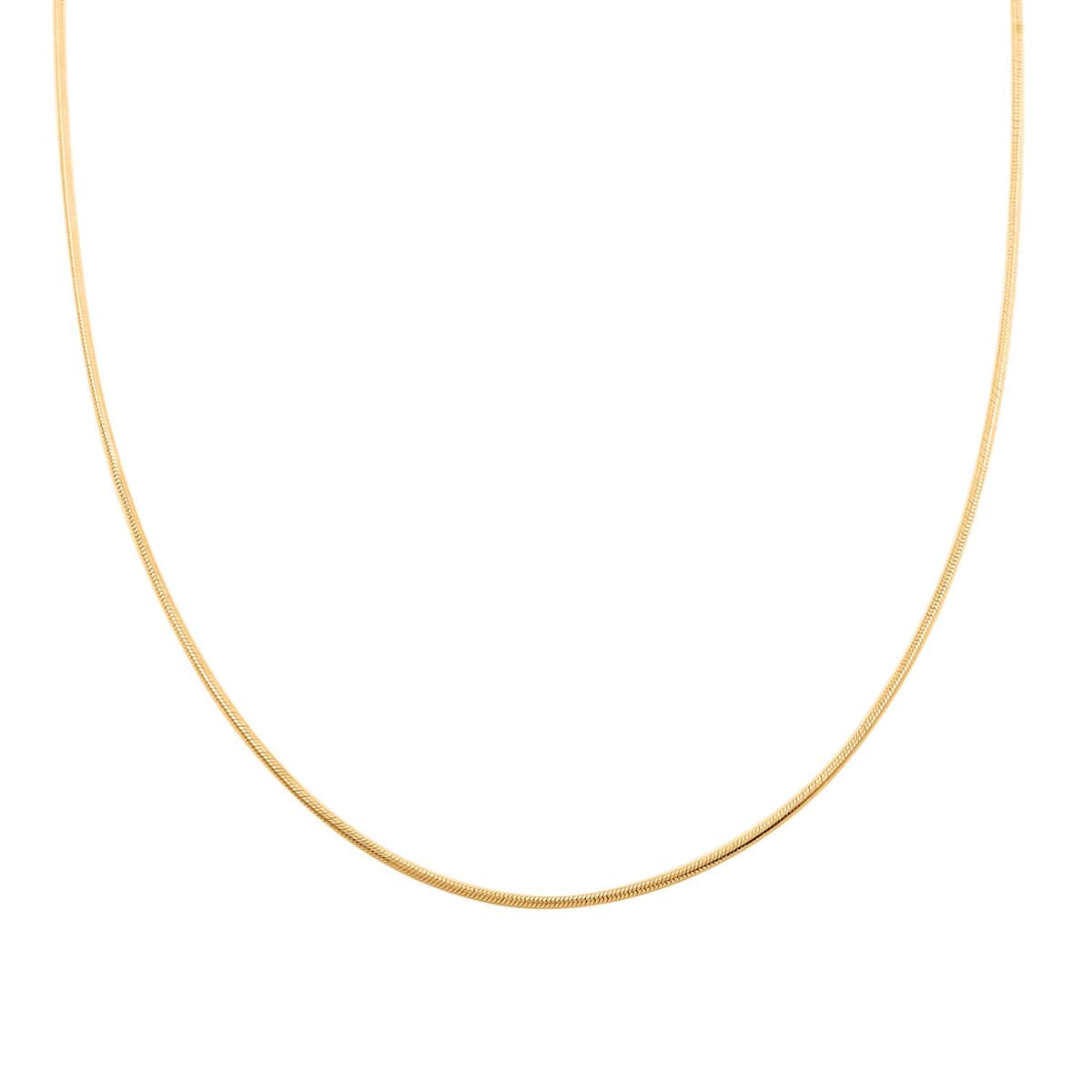 14K Yellow Gold Over Sterling Silver Snake Chain Necklace 24 Inches 11.20 Grams image number 0