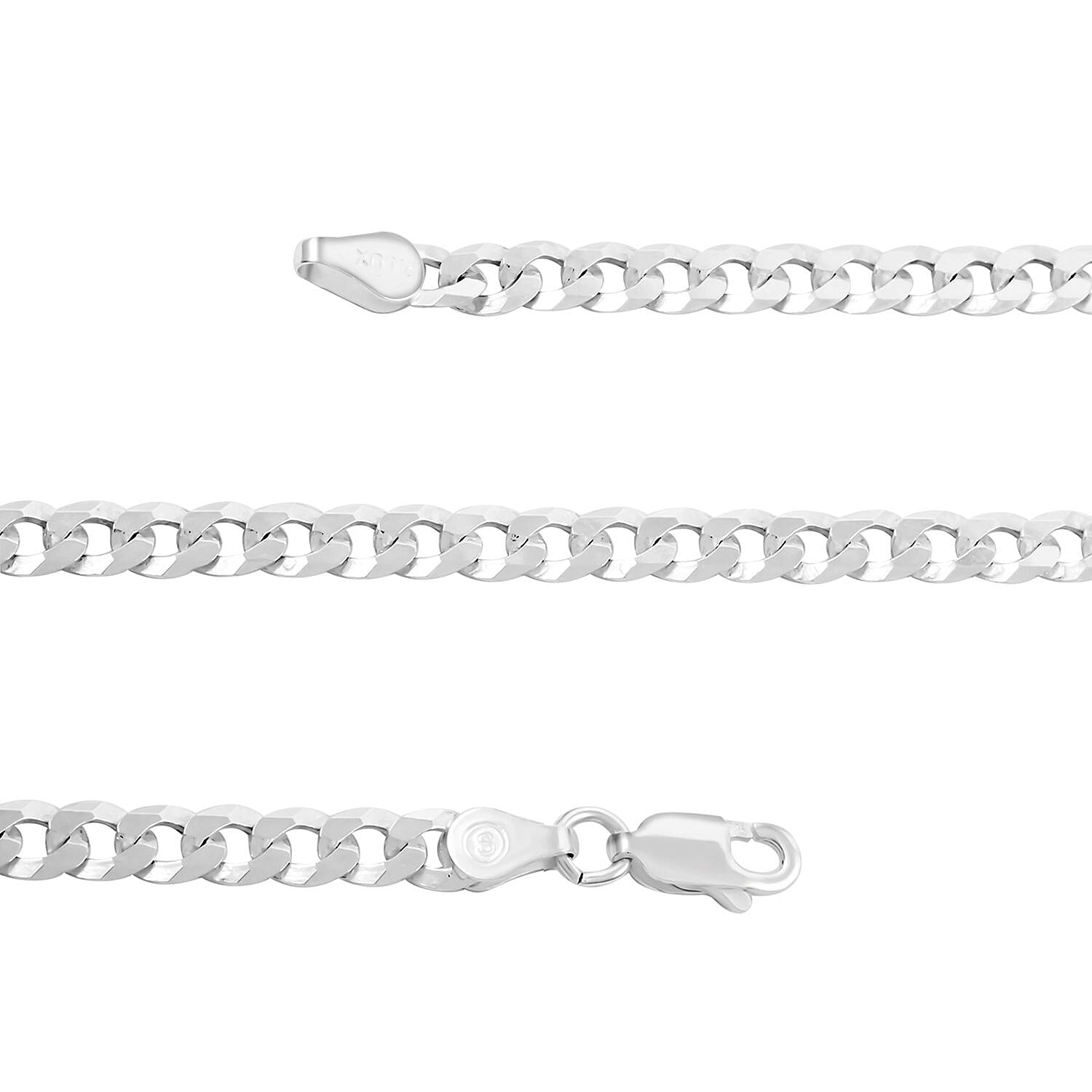 Italian Sterling Silver Grumetta Chain Necklace 22 Inches 9.90 Grams