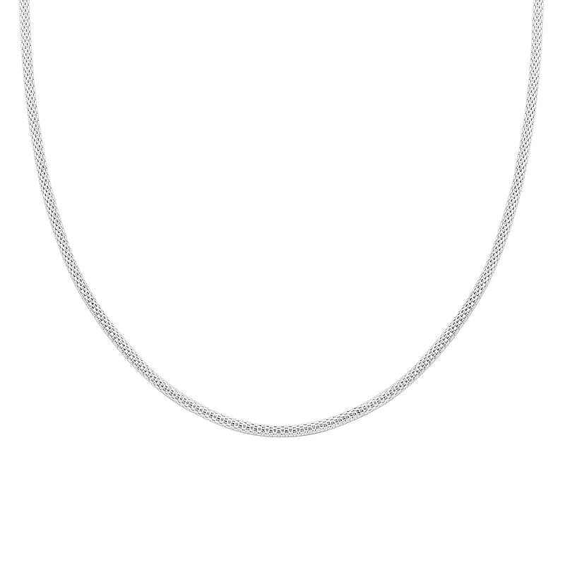 2.70mm Coreana Popcorn Chain Necklace in Sterling Silver 24 Inches 8.8 Grams