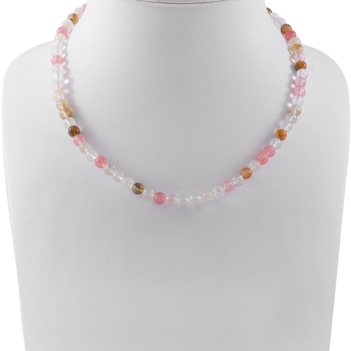 Multi Color Quartz 108.00 ctw Necklace in Sterling Silver 18 Inches image number 1
