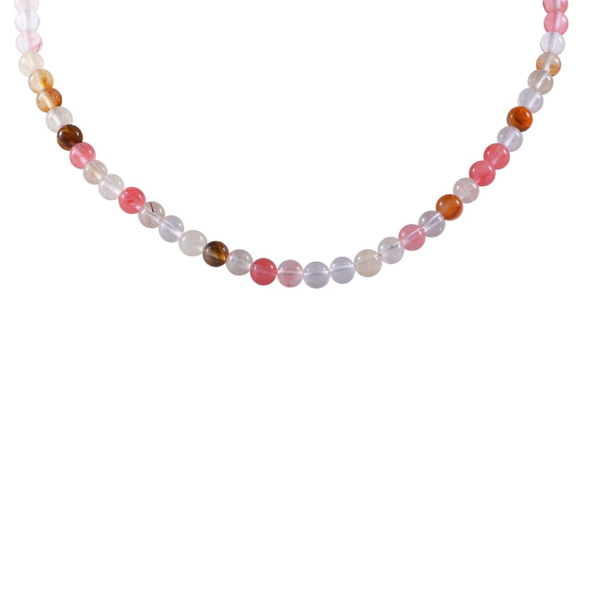 Multi Color Quartz 108.00 ctw Necklace in Sterling Silver 18 Inches image number 2