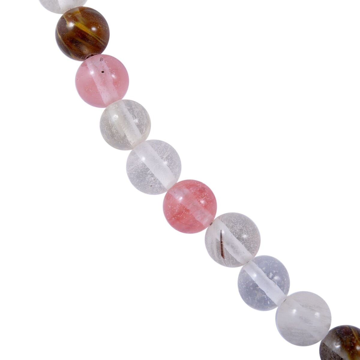Multi Color Quartz 108.00 ctw Necklace in Sterling Silver 18 Inches image number 3