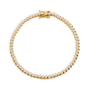 Simulated Diamond Tennis Bracelet in 14K Yellow Gold Over Sterling Silver (7.00 In) 6.50 ctw
