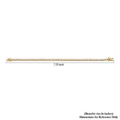 Simulated Diamond Tennis Bracelet in 14K Yellow Gold Over Sterling Silver (7.00 In) 6.50 ctw