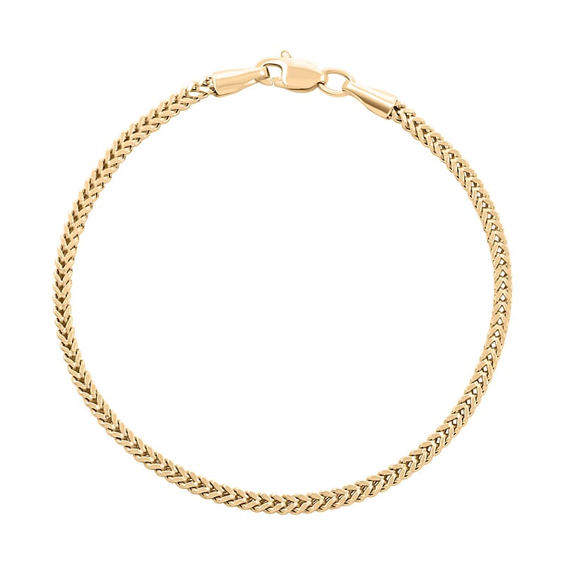 10K Yellow Gold 1.8mm Fancy Palma Bracelet (6.00 In) 1.50 Grams