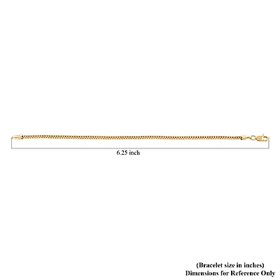 10K Yellow Gold 1.8mm Fancy Palma Bracelet (6.00 In) 1.50 Grams