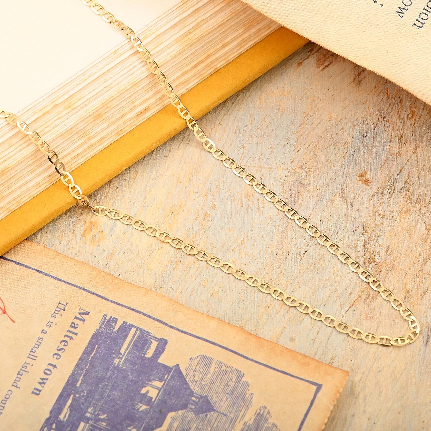 New York Closeout 14K Yellow Gold 1.5mm Mariner Chain 24 Inches 1.3 Grams